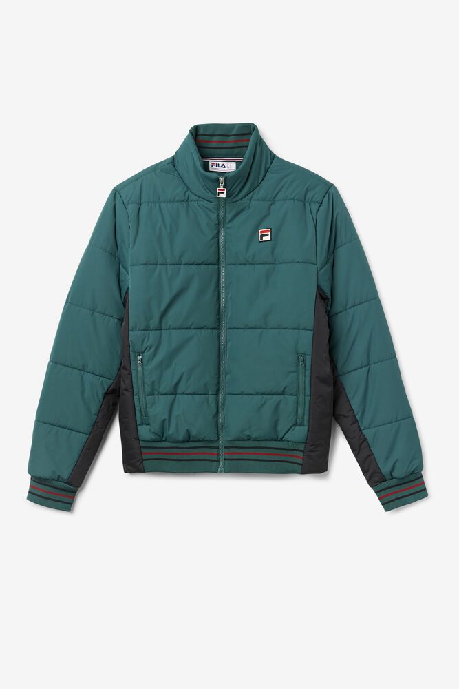 Fila Watson Puffer Jacket Green - Mens - 69045POUY